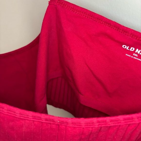 Old Navy Women’s Robbie Red Fitted Ultra-Crop Ribbed Cami Size XXL - Picture 6 of 6
